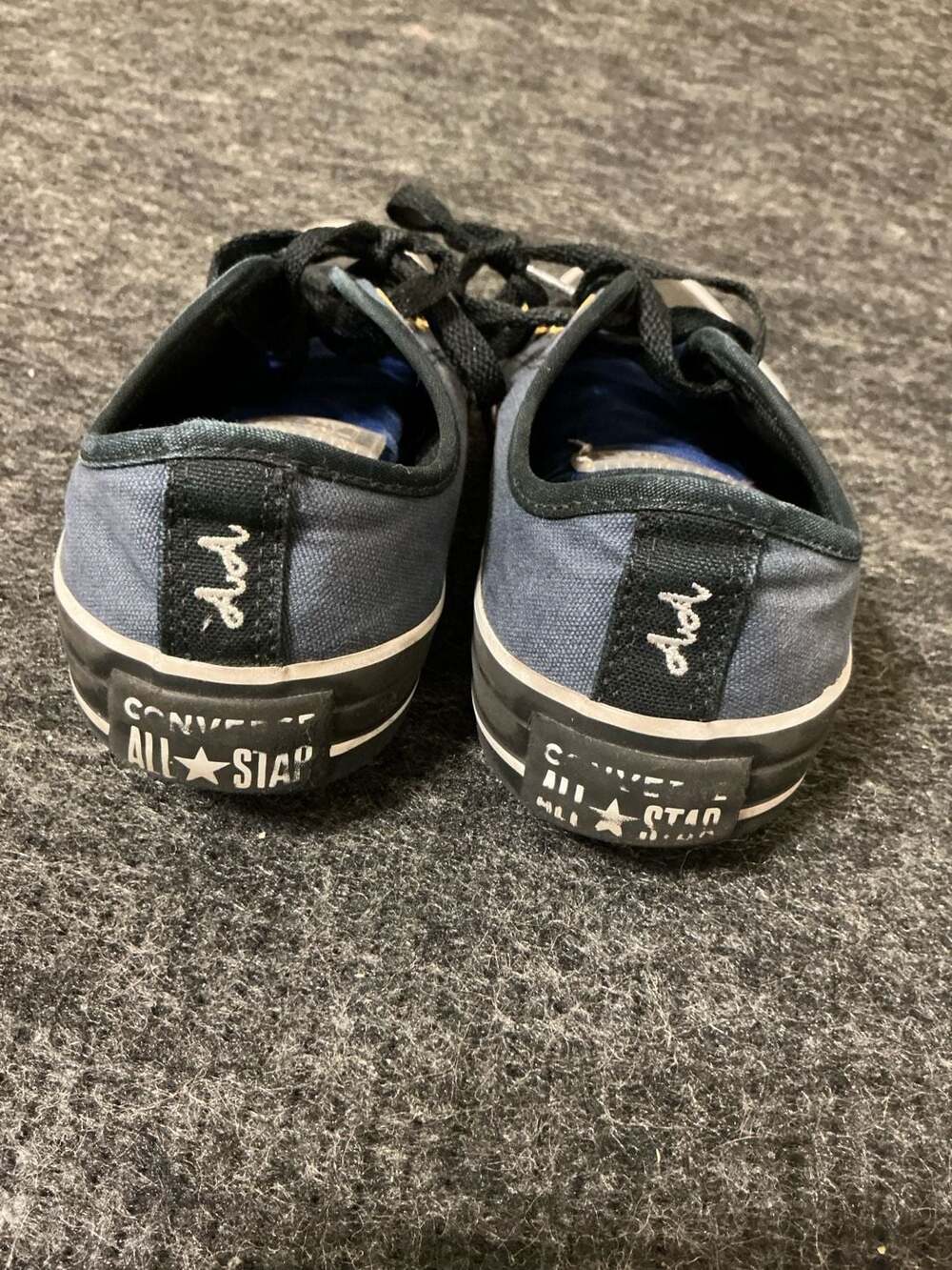 Converse Chuck Taylor All Star Low Top Blue and Black Canvas Sneakers - Picture 5 of 6